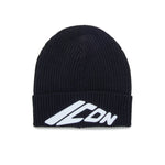 Dsquared2 Kids Cappello Beanie Nero con Ricamo ICON