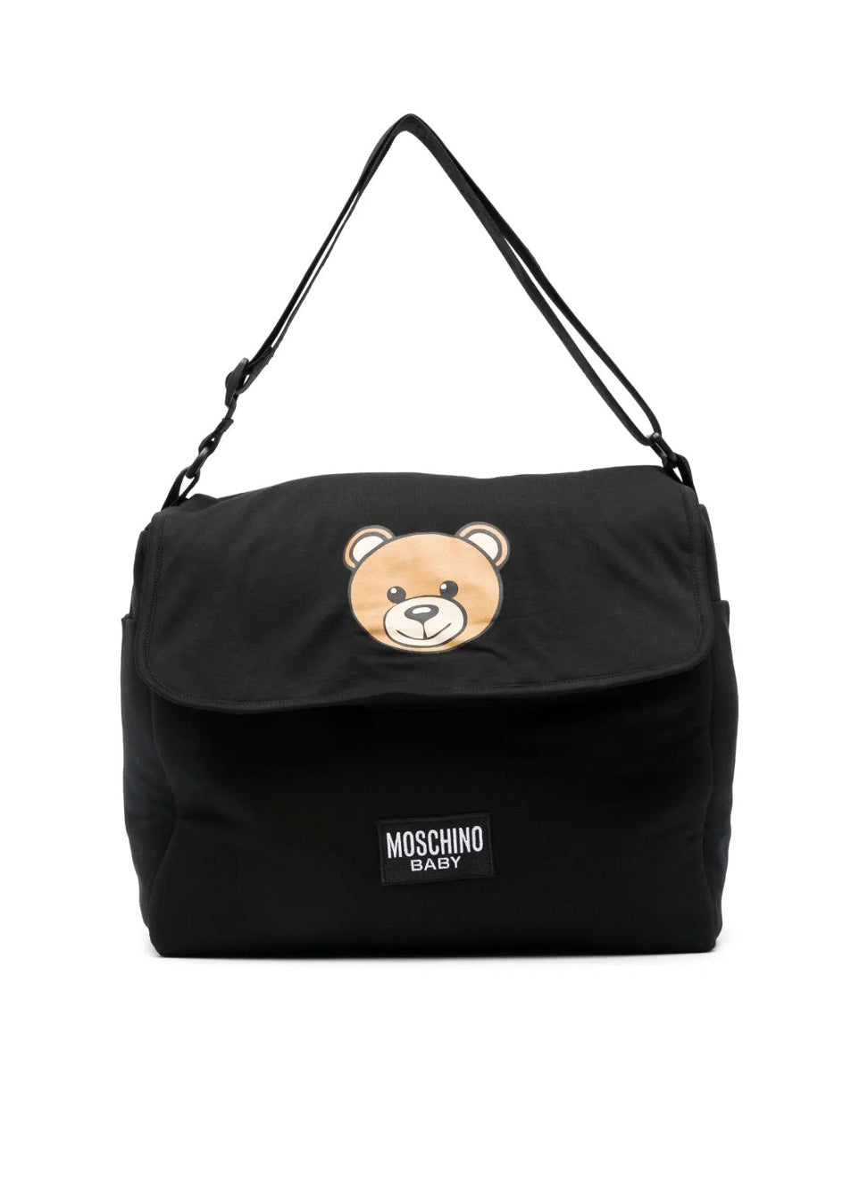 Moschino Kids Borsa Mamma Nera con Stampa