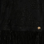 Pinko Kids Abito Nero con Ricami per Bambine