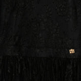 Pinko Kids Abito Nero con Ricami per Bambine