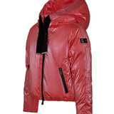 SUNS Kids Piumino Lucido Fuxia con Cappuccio per Bambine