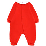 Moschino Kids Tutina Rossa con Logo per Neonati