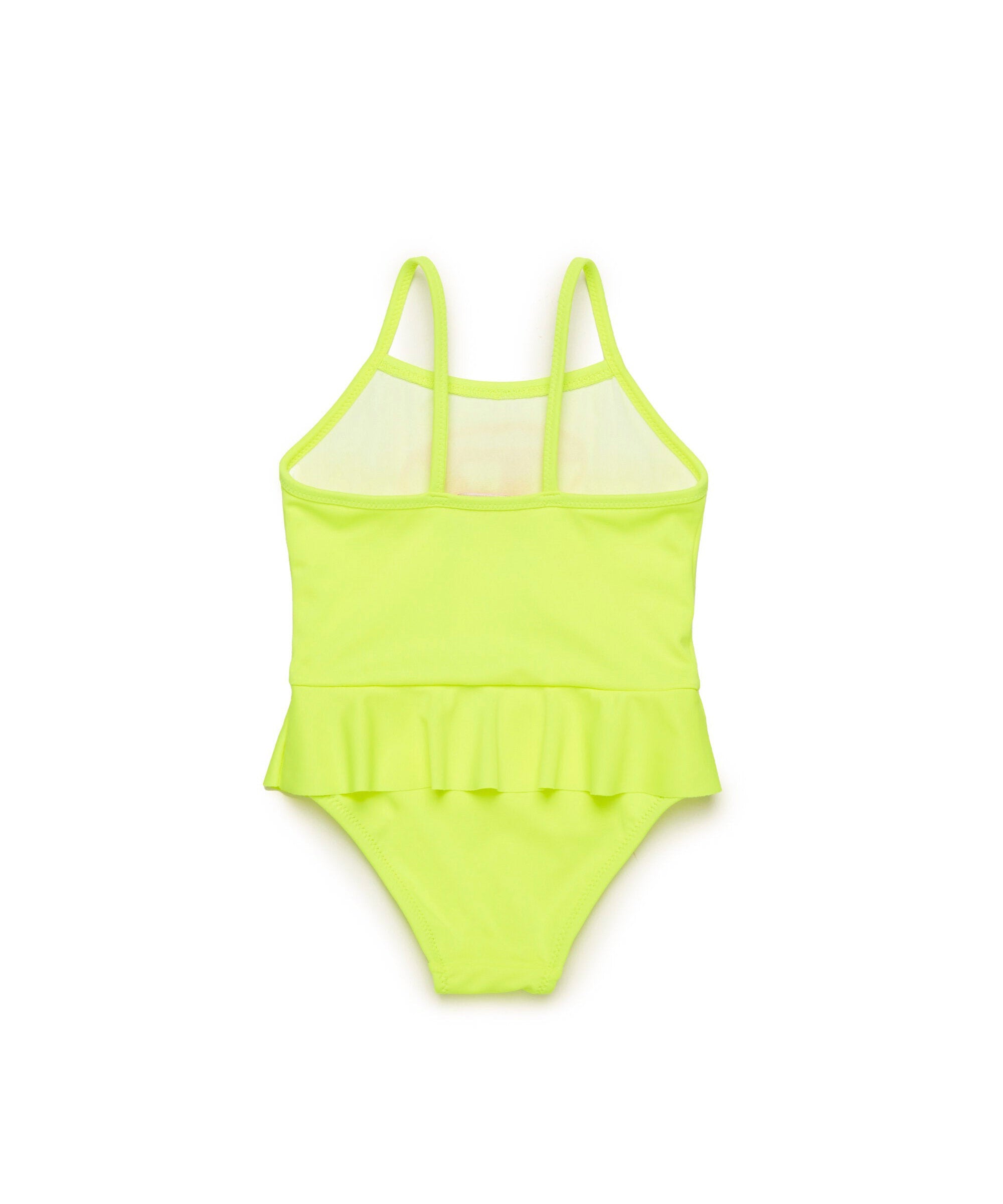 Diesel Kids Costume Monokini con Ruches Giallo per Neonate