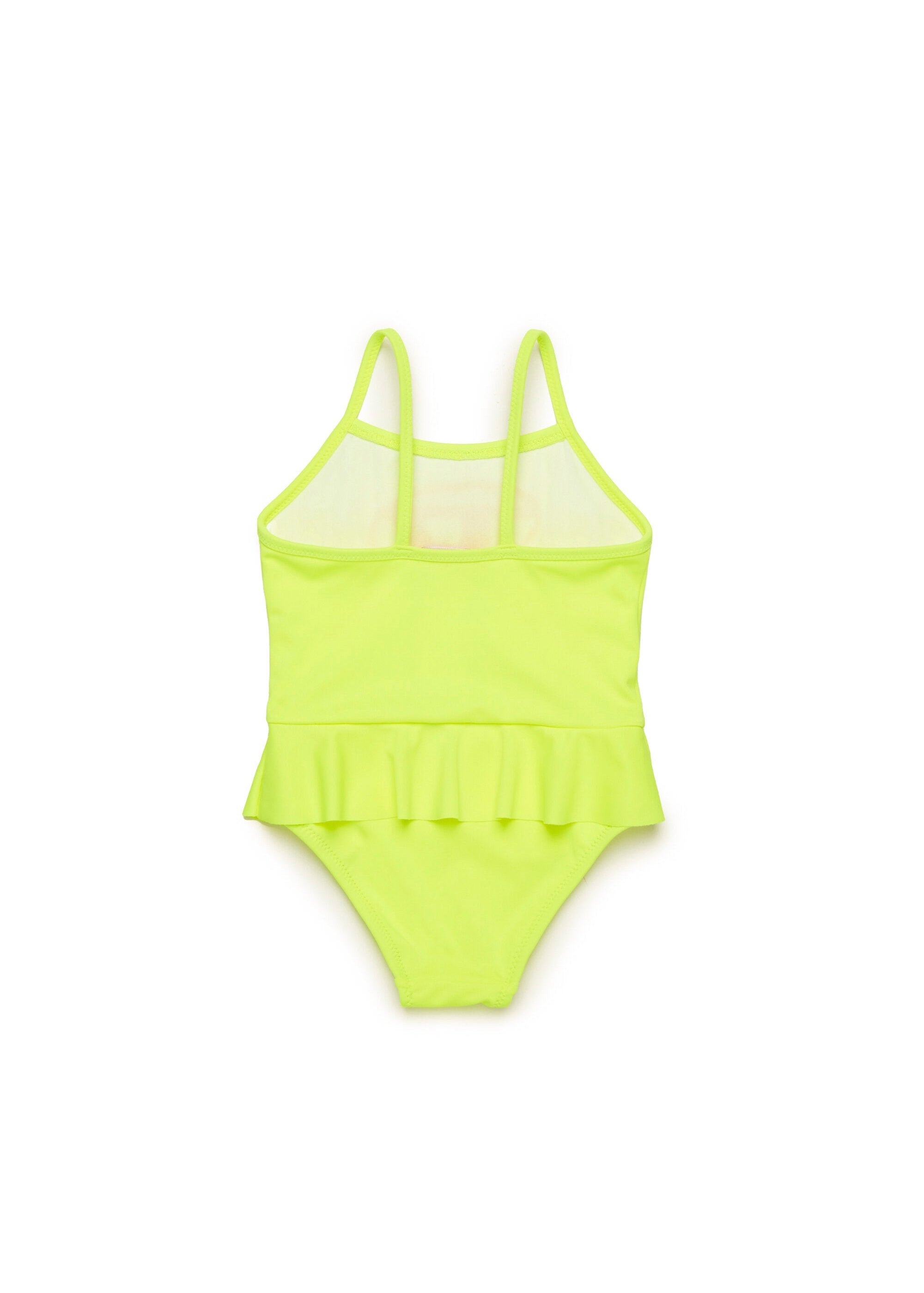 Diesel Kids Costume Monokini con Ruches Giallo per Neonate
