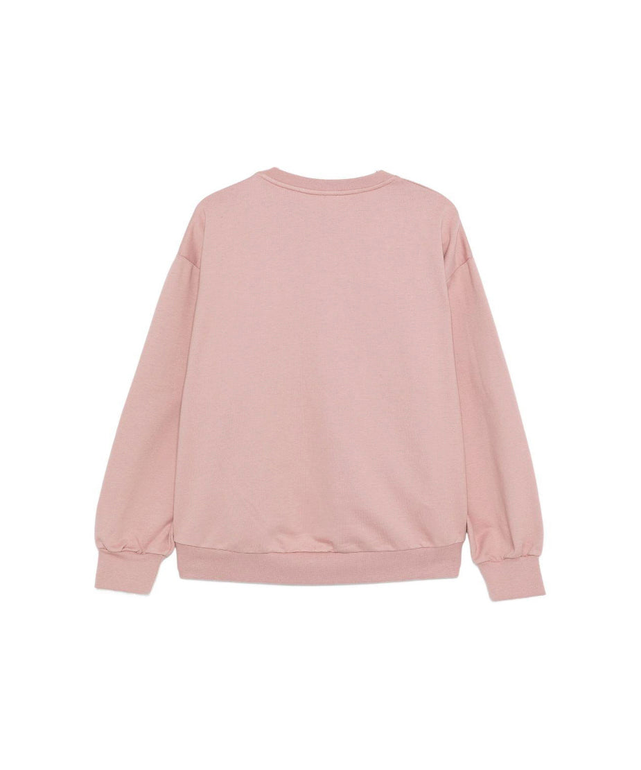 Elisabetta Franchi La Mia Bambina Felpa Sunrise Girocollo con Logo per Bambine