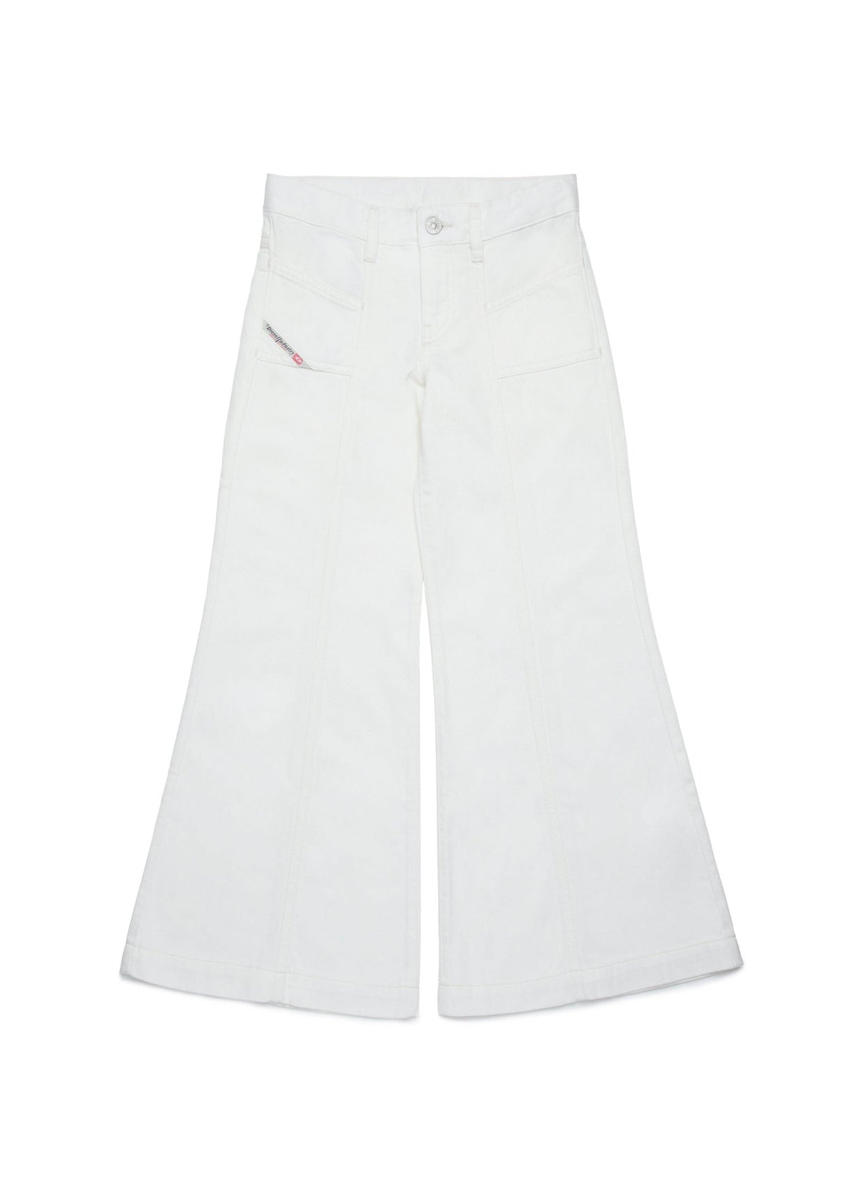 Diesel Kids Jeans Flare Bianco D-Akii per Bambine