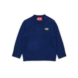 Diesel Kids Pullover Blu con Oval D per NeonatI