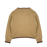 Elisabetta Franchi La Mia Bambina Maglia Girocollo a Contrasto con Motivo Logo per Neonate