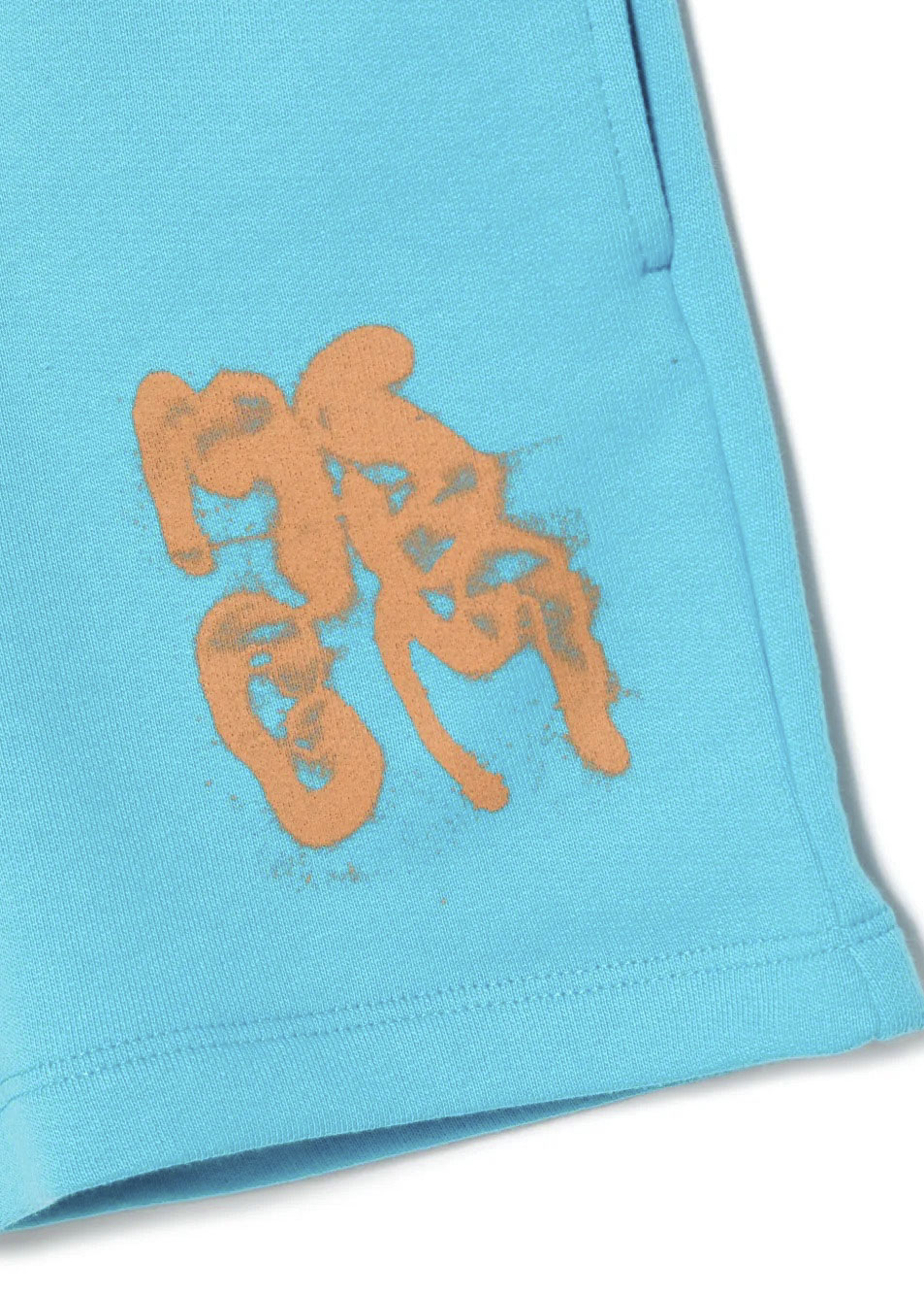 MSGM Kids Bermuda Turchese con Logo per Bambini (dettaglio)