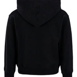 Moschino Kids Felpa con Cappuccio Nera con Logo per Bambini