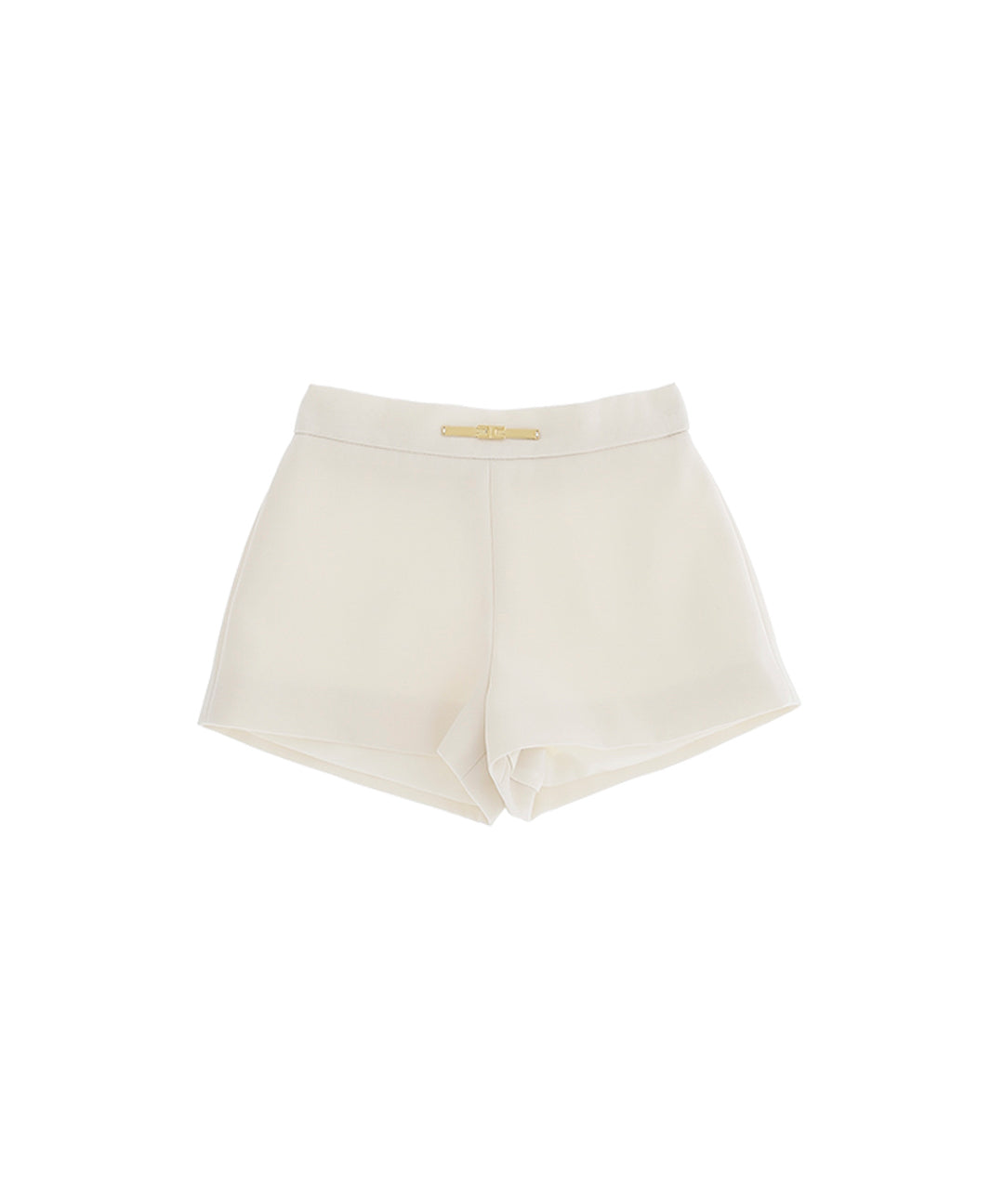 Elisabetta Franchi La Mia Bambina Shorts Panna con Logo per Neonate
