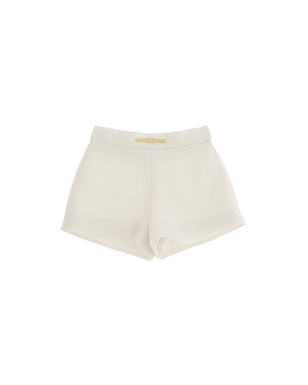 Elisabetta Franchi La Mia Bambina Shorts Panna con Logo per Neonate