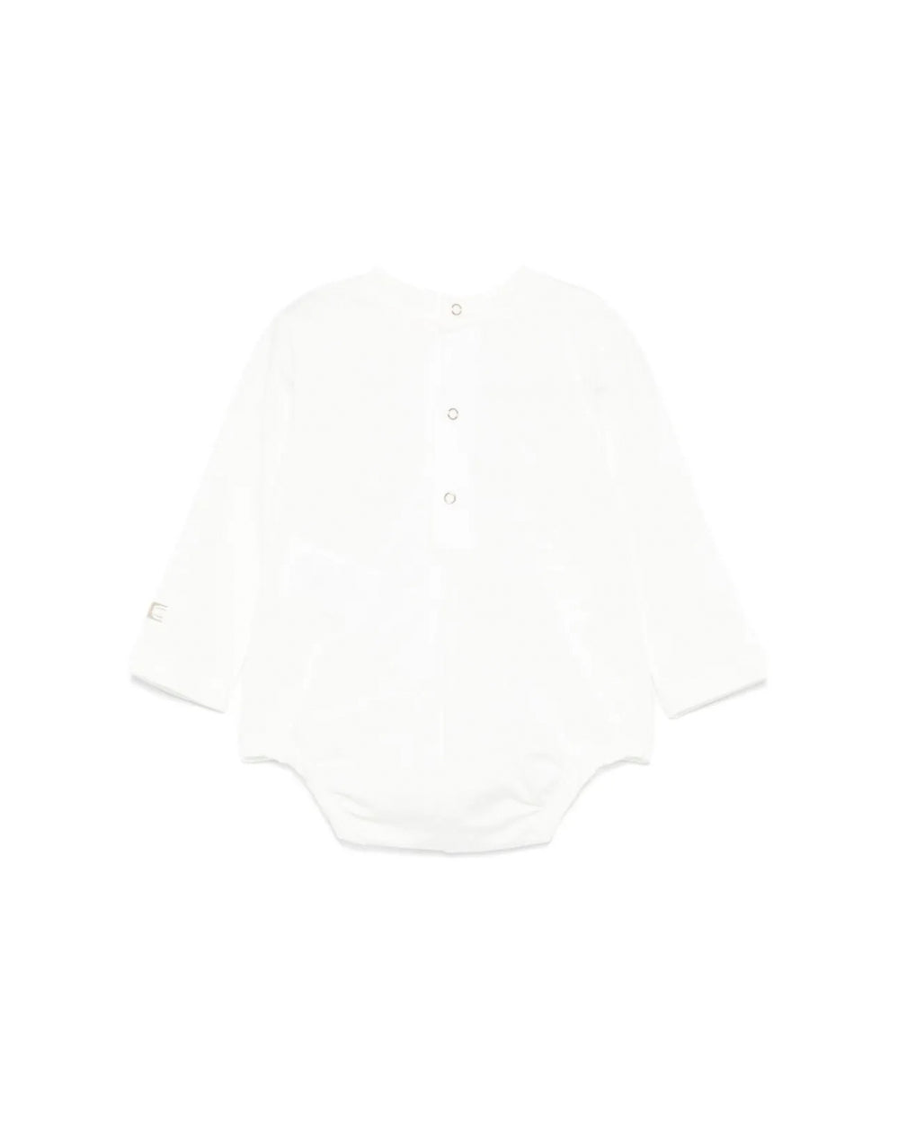 Elisabetta Franchi La Mia Bambina Body Panna con Logo per Neonate