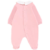 Moschino Kids Tutina Rosa con Logo per Neonate