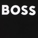 Boss Kids T-Shirt Nera con Stampa Logo Boss per Neonati