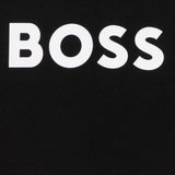 Boss Kids T-Shirt Nera con Stampa Logo Boss per Neonati