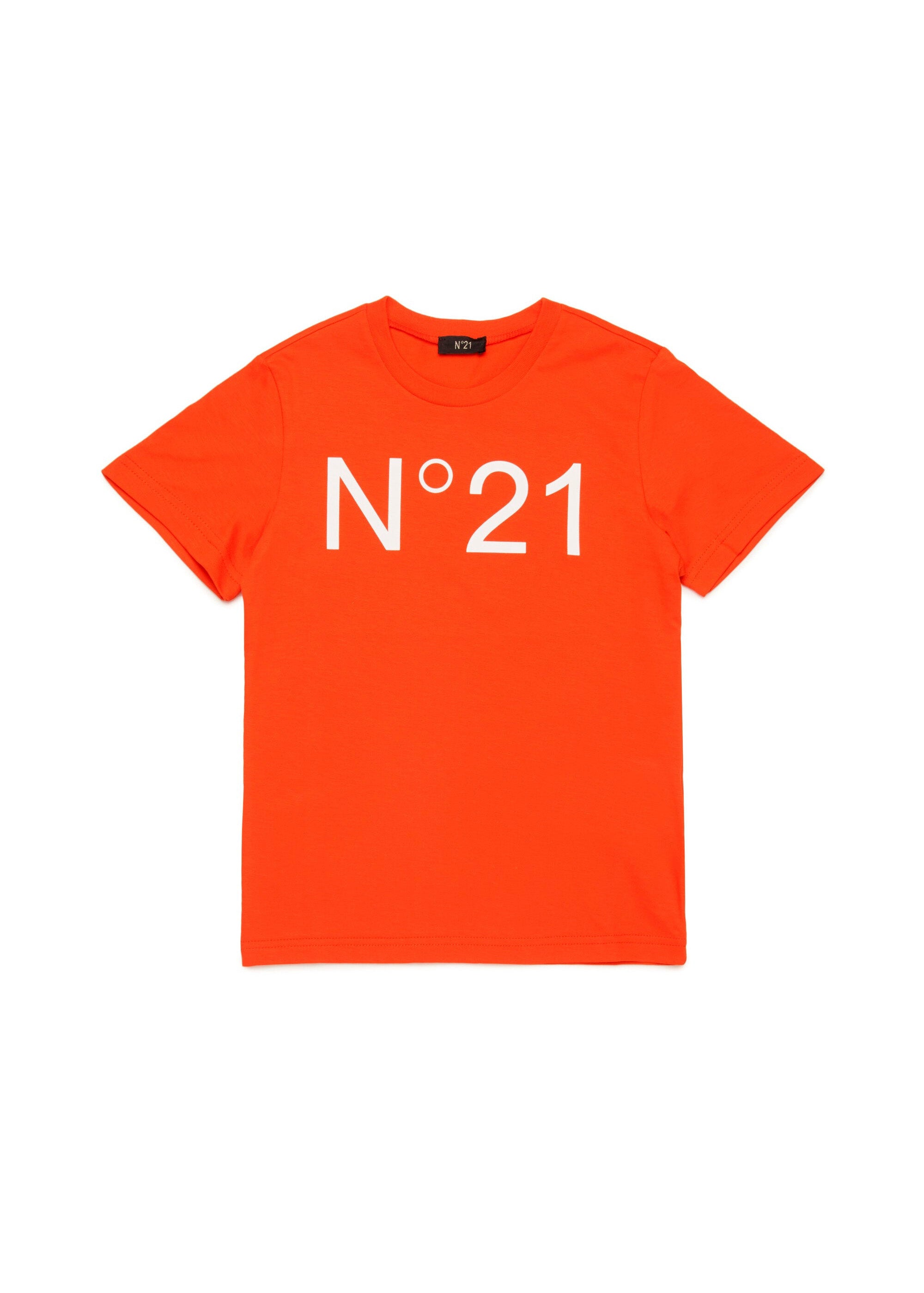 N°21 Kids T-shirt Arancione con Stampa