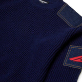 Dsquared2 Kids Pullover Blu con Inserti Denim per Bambine