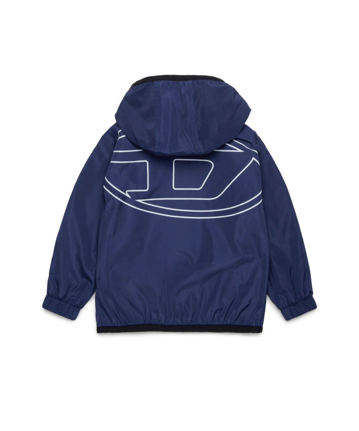 Diesel Kids Giubbino Blu Antivento con Macro Oval D