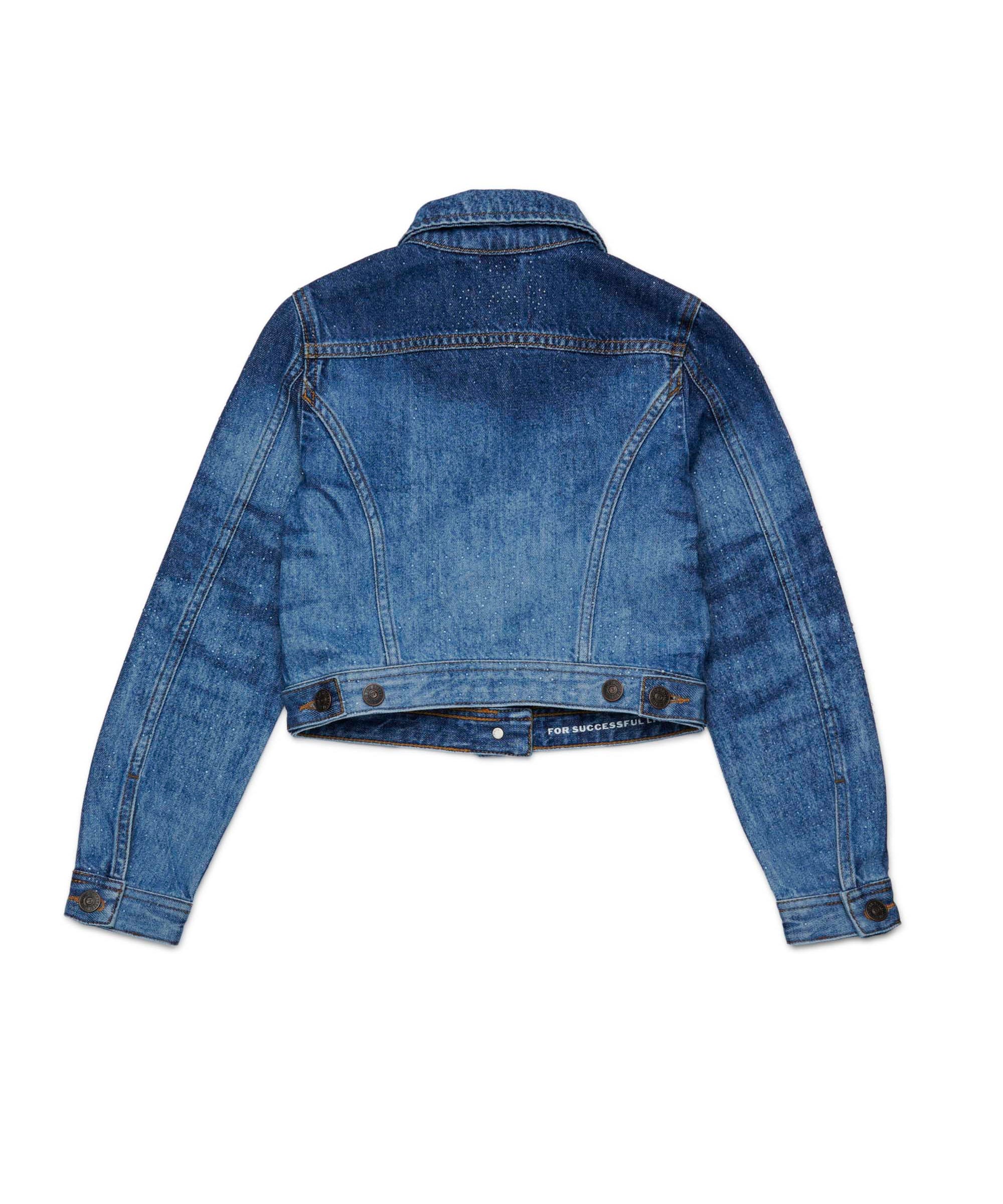 Diesel Kids Giacca di Jeans con Strass per Bambine