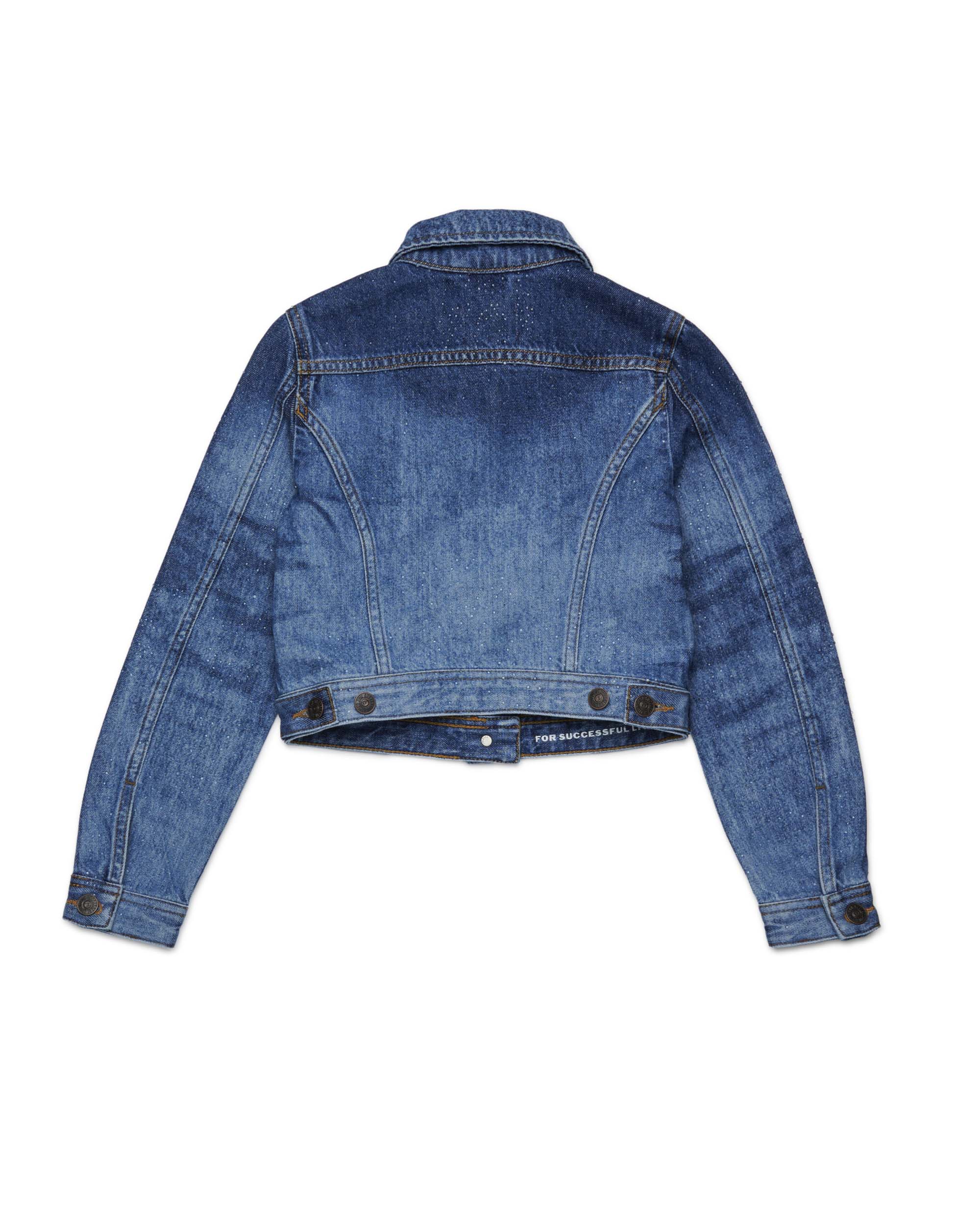 Diesel Kids Giacca di Jeans con Strass per Bambine