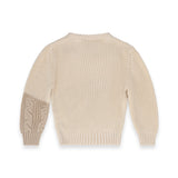 Paciotti Kids Maglione  Chunky Panna con Texture a Contrasto per Neonati