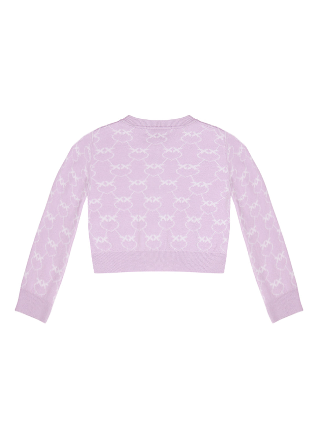 Pinko Kids Cardigan con Logo All-over Lilla