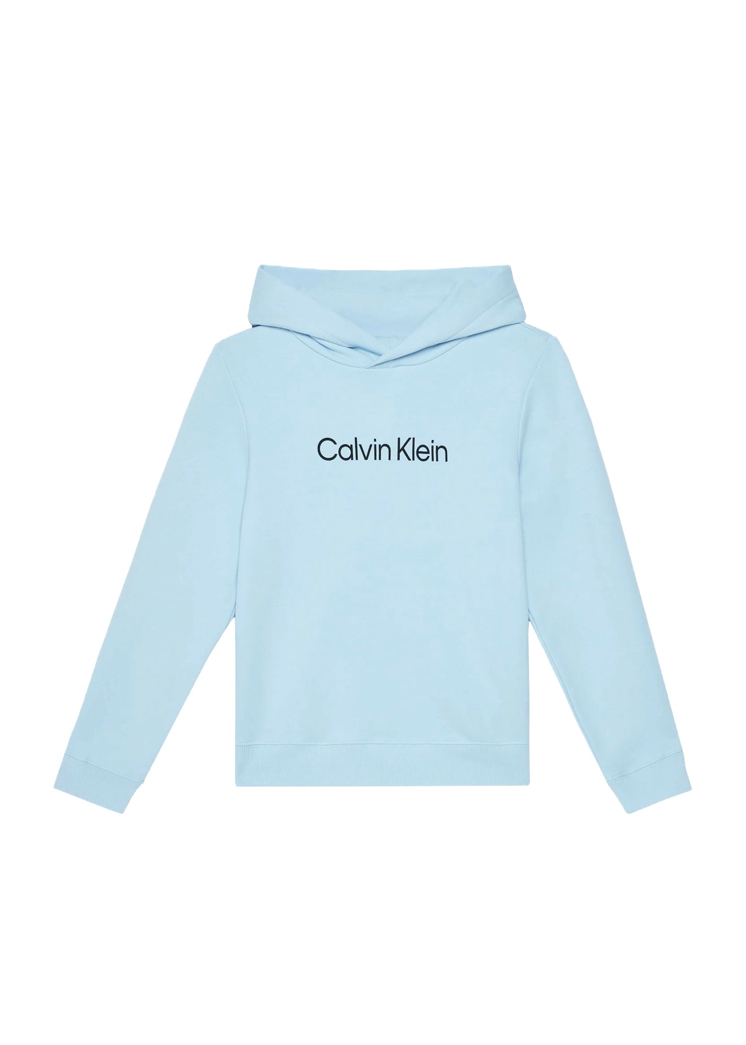 Calvin Klein Kids Felpa con Cappuccio Celeste con Logo per Bambini