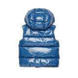 Dsquared2 Kids Giubbino Smanicato Puffer Lavagna con Maple Leaf per Bambini