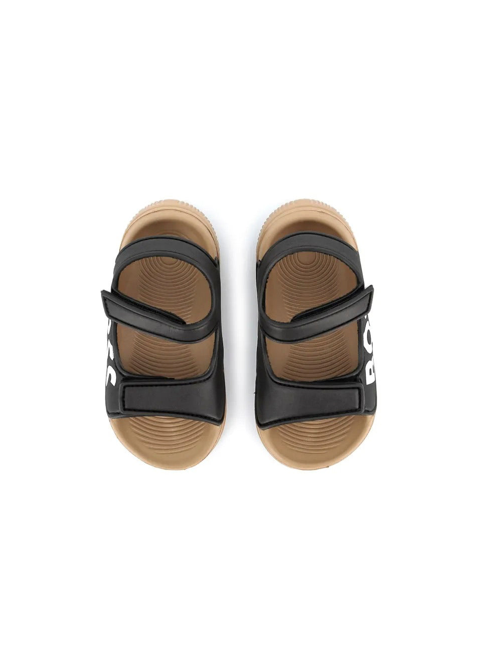 Boss Kids Sandali Neri con Logo per Neonati