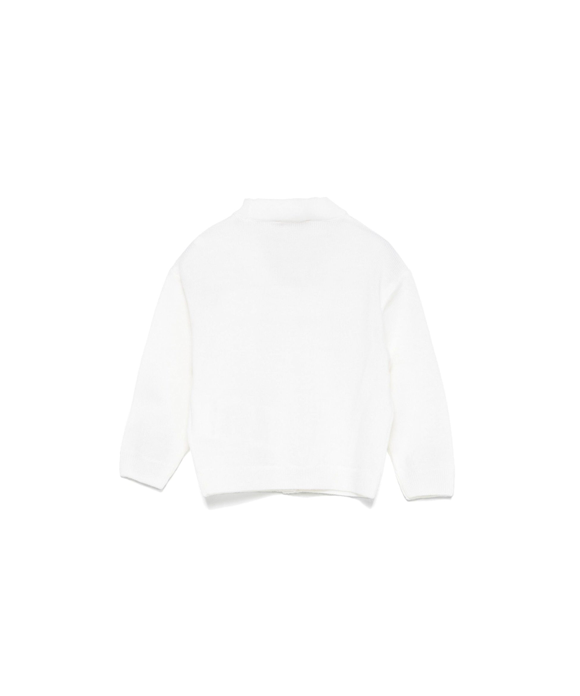 Elisabetta Franchi La Mia Bambina Cardigan Avorio per Neonate (retro)