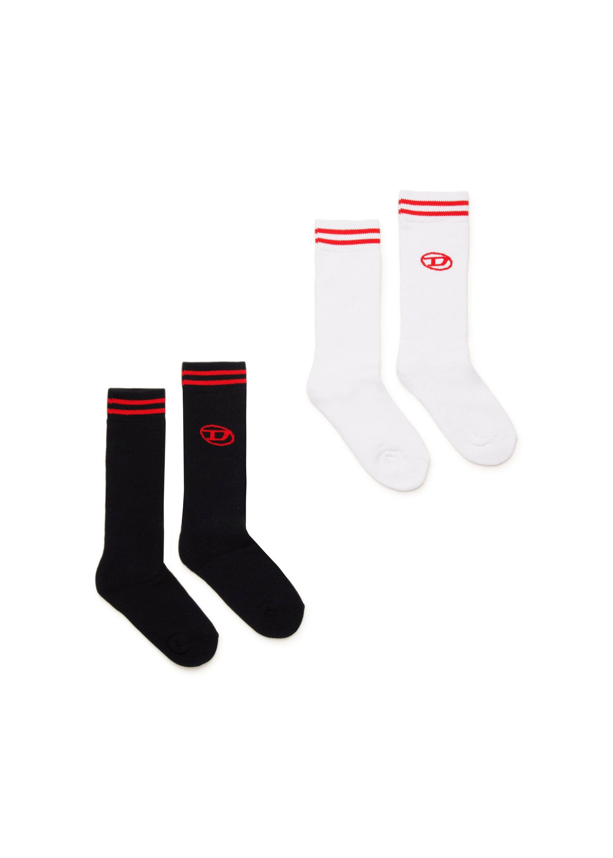Diesel Kids Calzini Neri/Bianchi con Logo