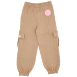 Diadora Kids Beige Fleece Cargo Pants for Girls