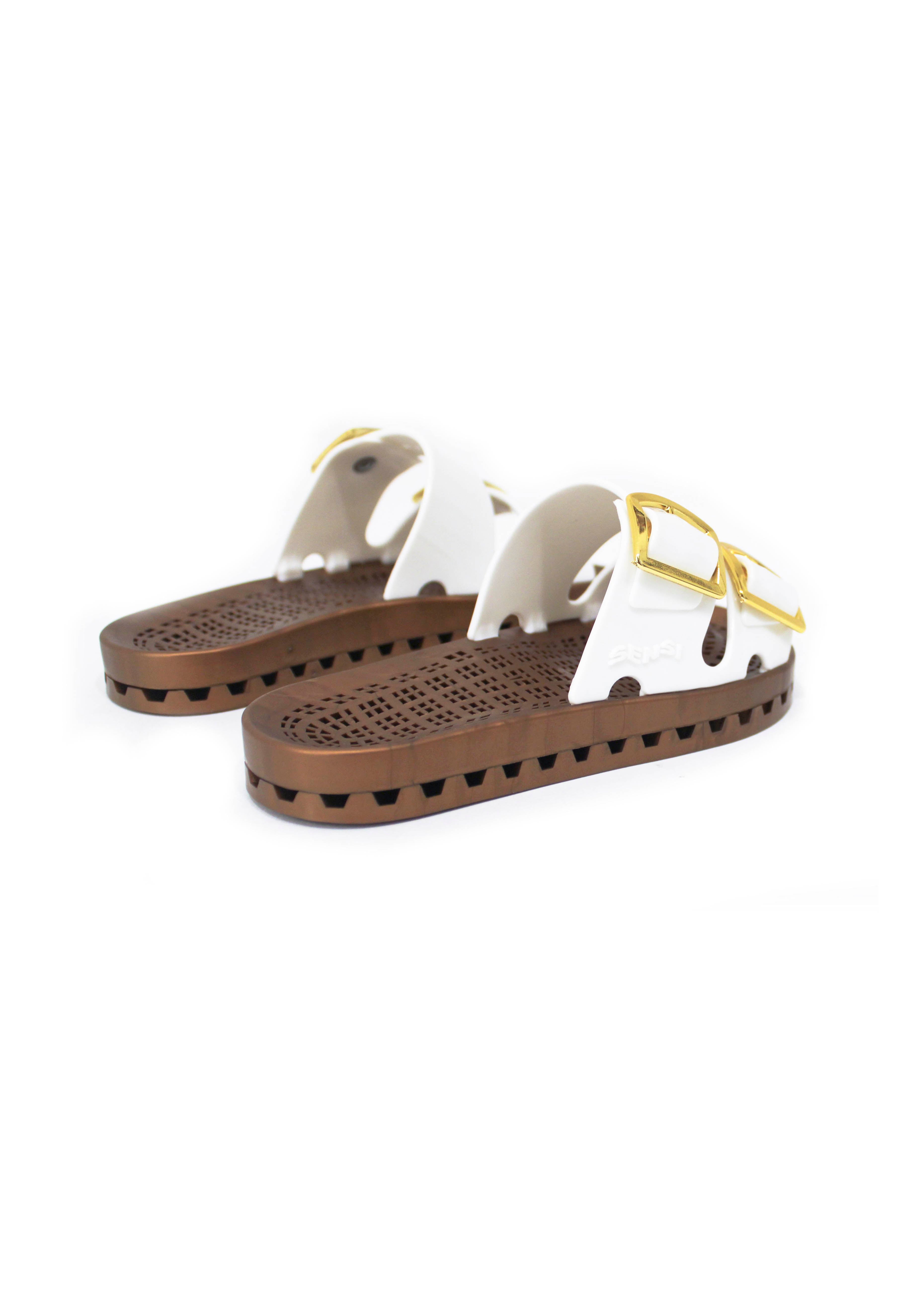 Sensi Kids Prestige Sandalo Bianco Doppia Fascia per Bambine