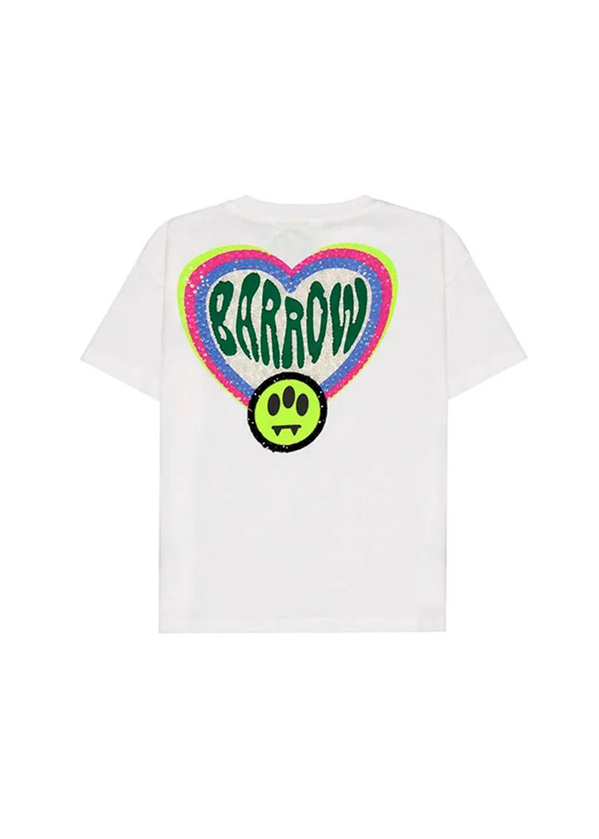 Barrow Kids T-Shirt Bianca con Stampa Retro per Bambine (retro)