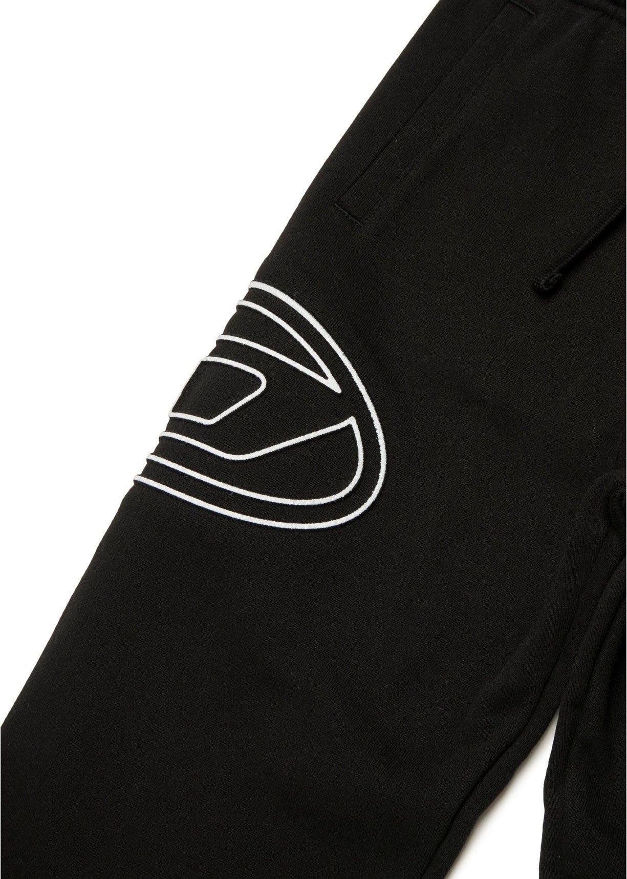 Diesel Kids Pantaloni Jogger Neri con Oval D (dettaglio)