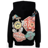 Barrow Kids Felpa con Cappuccio Nera Unisex per Bambini