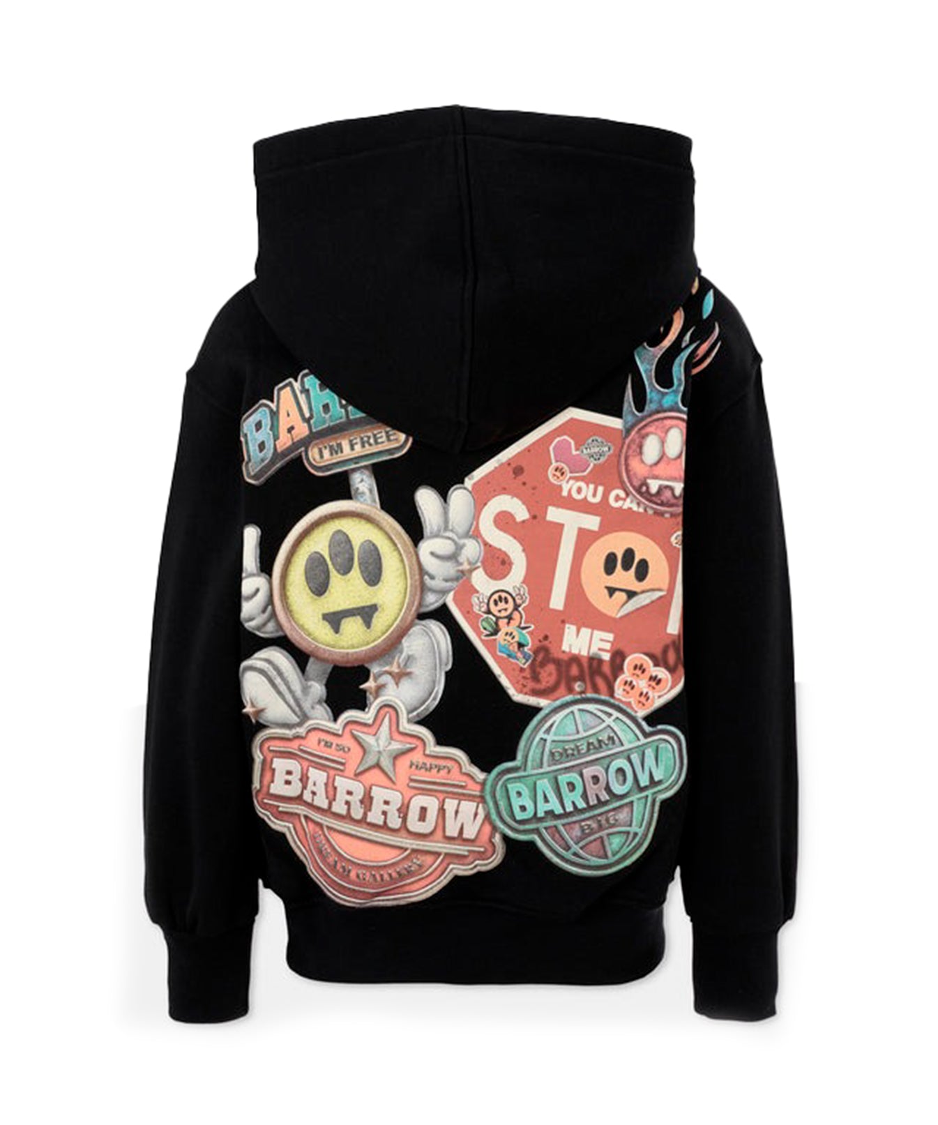 Barrow Kids Felpa con Cappuccio Nera Unisex per Bambini