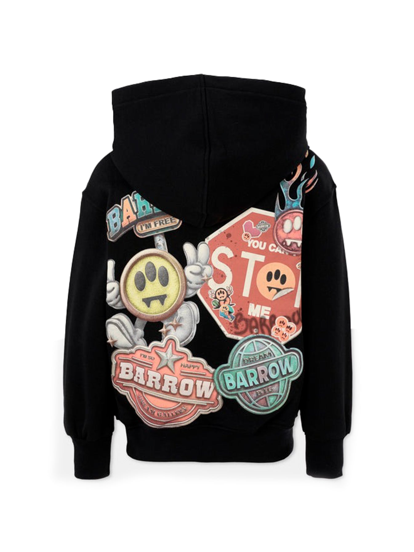 Barrow Kids Felpa con Cappuccio Nera Unisex per Bambini