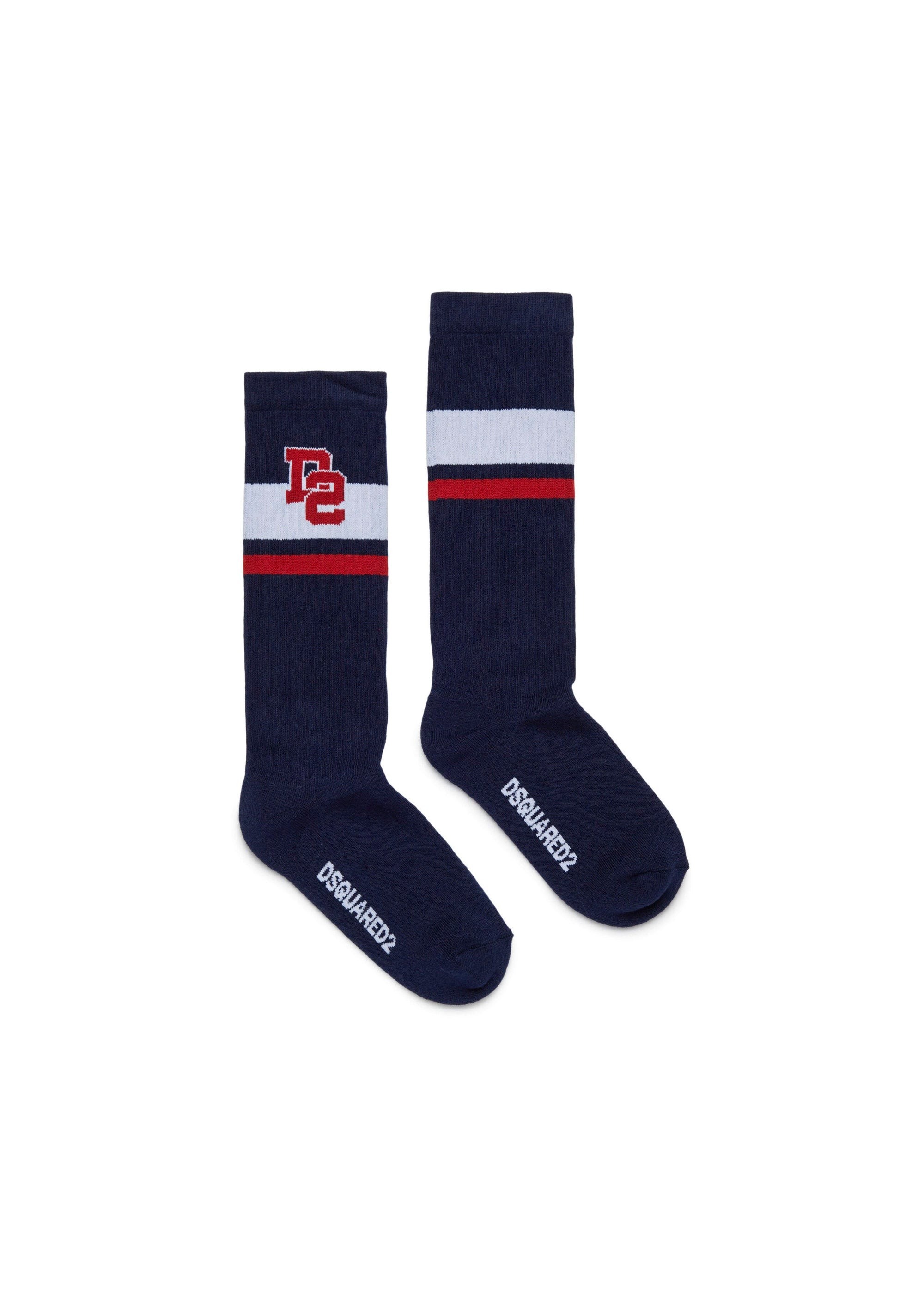 Dsquared2 Kids Calzini Bluette con D2 per Bambini