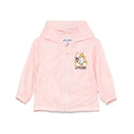 Moschino Kids Giubbino a Vento Rosa con Stampa Toy per Neonate