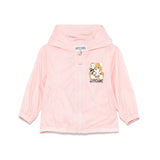 Moschino Kids Giubbino a Vento Rosa con Stampa Toy per Neonate