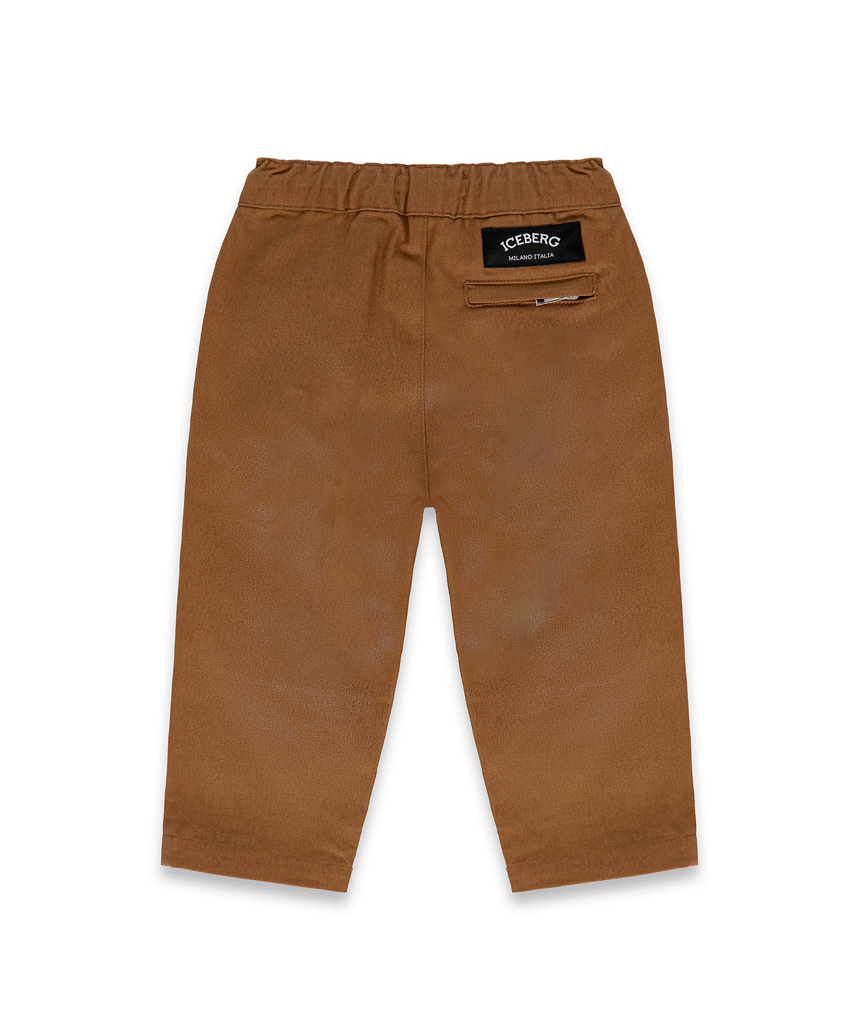 Iceberg Kids Pantalone Sabbia con Logo Ricamato per Neonati