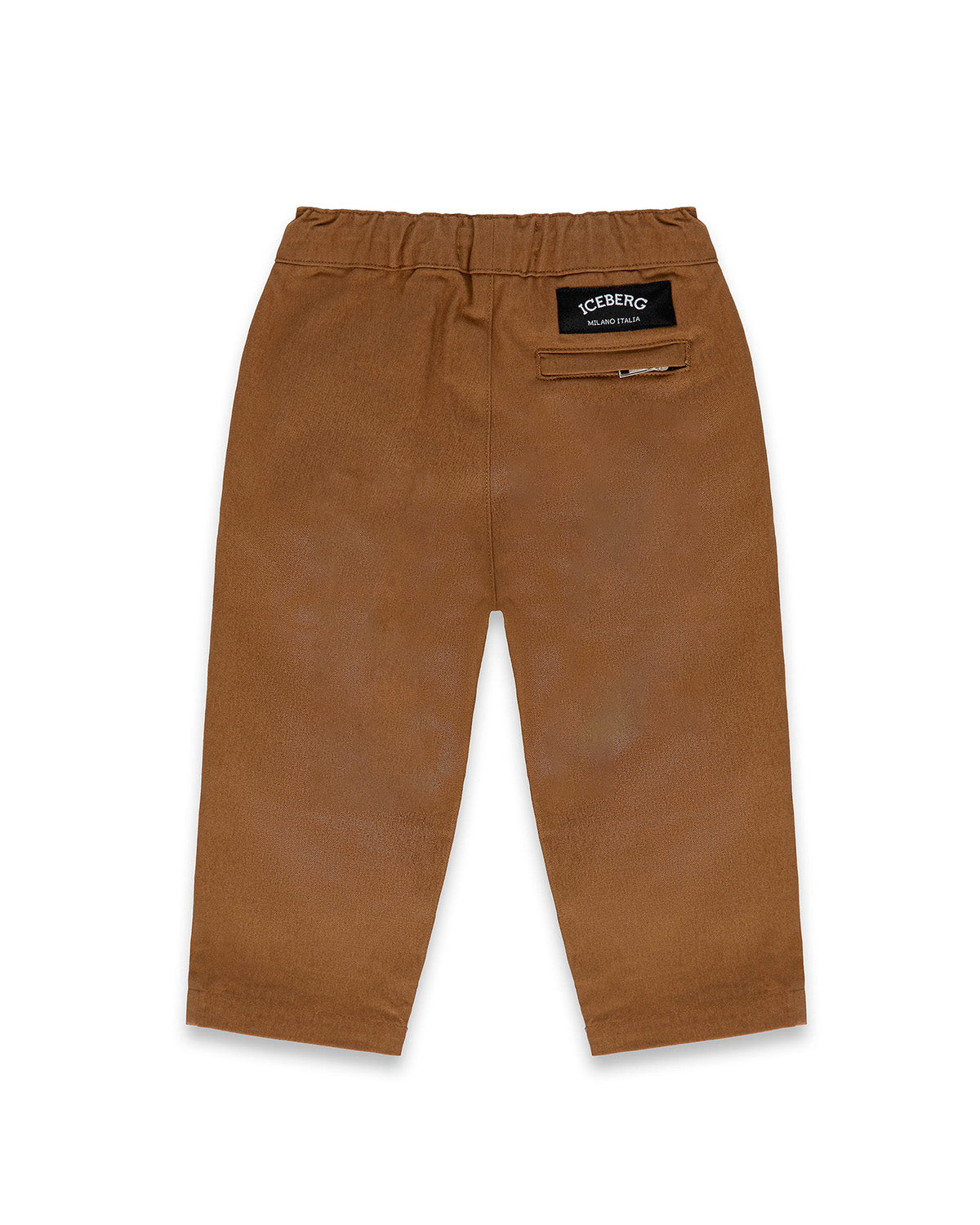 Iceberg Kids Pantalone Sabbia con Logo Ricamato per Neonati