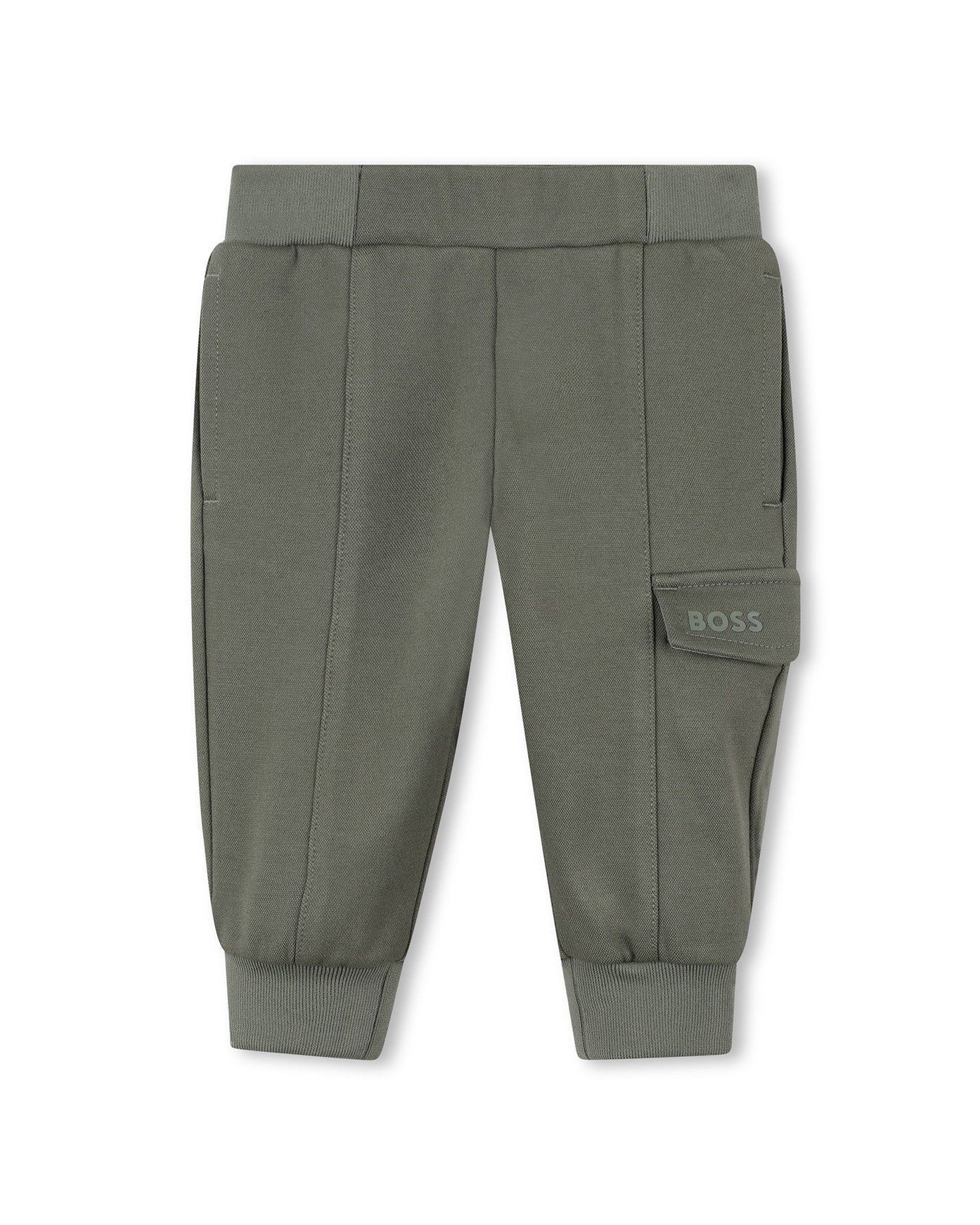 Boss Kids Pantalone Verde con Elastico per Neonati