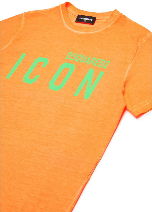 Dsquared2 Kids T-shirt Arancio con Logo