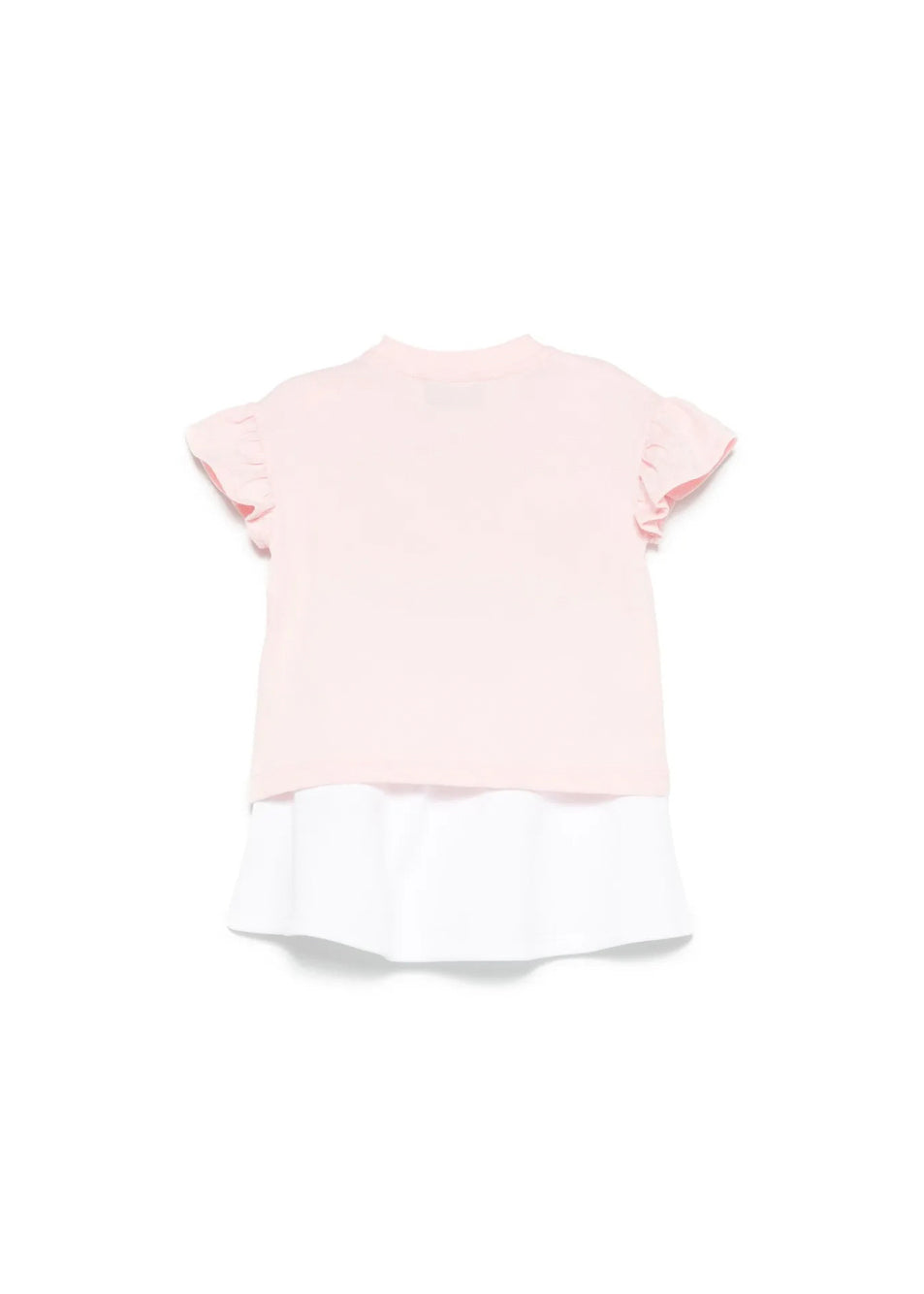 Moschino Kids T-shirt Rosa con Gonna con Stampa per Neonate