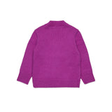 Diesel Kids Cardigan Viola con Oval D per Neonate