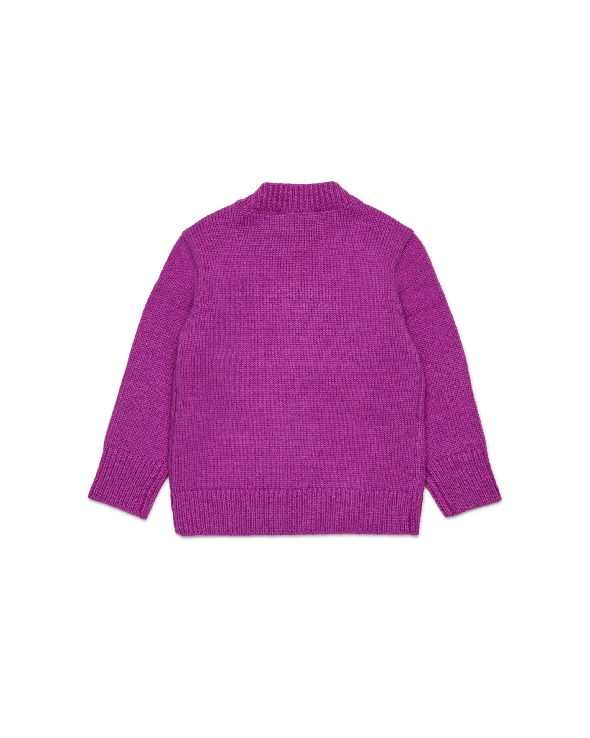 Diesel Kids Cardigan Viola con Oval D per Neonate
