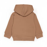 Dsquared2 Kids Felpa con Zip Indian Tan con Cappuccio per Neonati